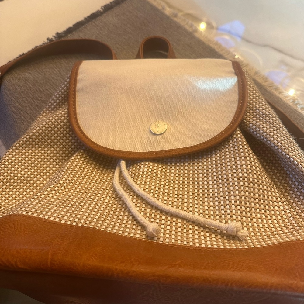 RoxyTan and Cream Women's Backpack